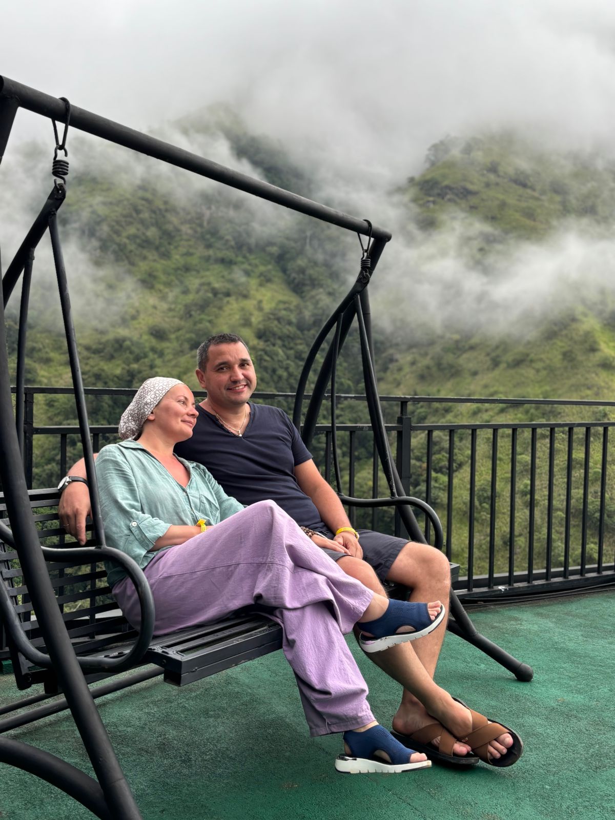 A romantic honeymoon couple enjoying a private sunset tour in Sri Lanka with Go Ceylon Travel.